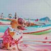 Beach Dog Diamond Painting