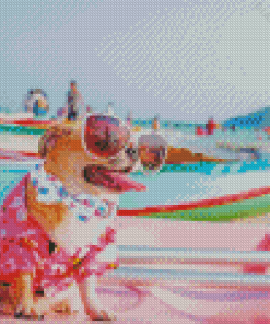 Beach Dog Diamond Painting