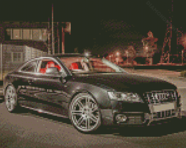 Black Audi S5 At Night Diamond Painting