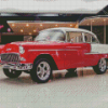 Classic Red 55 Chevrolet Car Diamond Painting