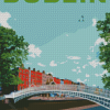 Dublin River Liffey Poster Diamond Painting Diamond Painting