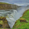 Gullfoss Falls Landscape Diamond Painting