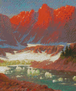 Iceberg Lake Glacier Park Art Diamond Painting
