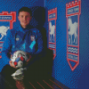 Ipswich Town FC Player With Ball Diamond Painting