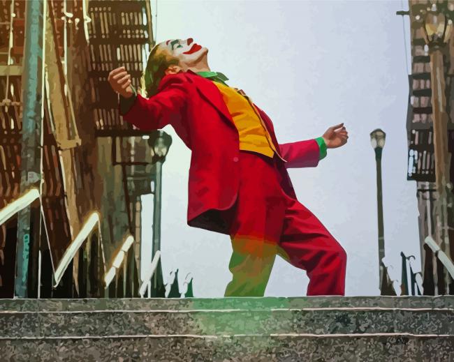 Joker Dancing On Stairs New York Diamond Painting