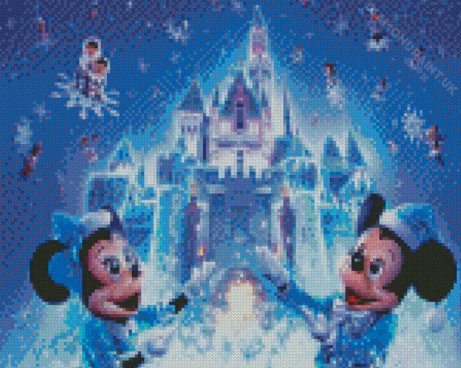 Mickey And Minnie Mouse Disney Winter Diamond Painting