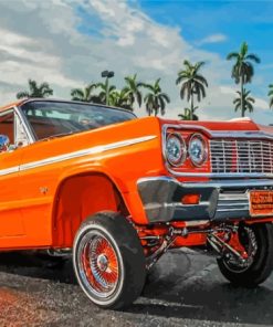 Orange Low Rider Car Diamond Painting