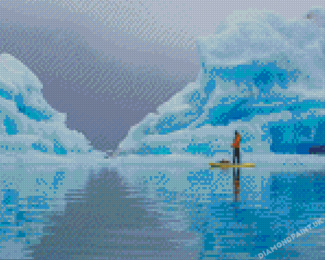 Paddleboarding Glacier Diamond Painting