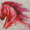 Pink Horse Art Diamond Painting