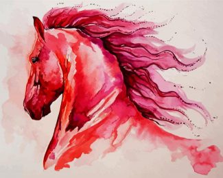 Pink Horse Art Diamond Painting