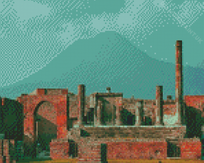 Pompeii Monument City Diamond Painting