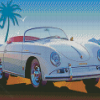 Porsche 356 Illustration Art Diamond Painting