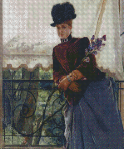 Portrait Of Mademoiselle Dubois By Alfred Stevens Diamond Painting