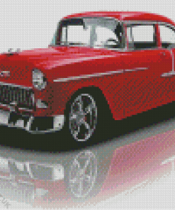 Red 55 Chevy Reflection Diamond Painting