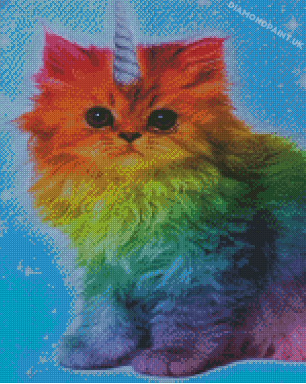 Rainbow Kitten Diamond Painting