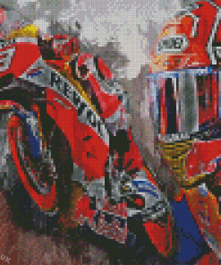 Repsol Honda Motorycle Racing Team Art Diamond Painting