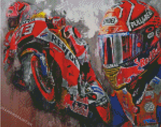 Repsol Honda Motorycle Racing Team Art Diamond Painting