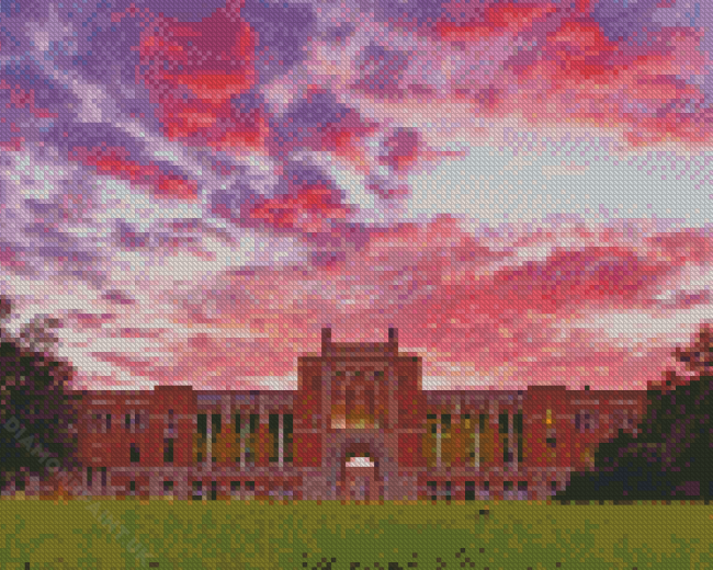 Rice University At Sunset Diamond Painting