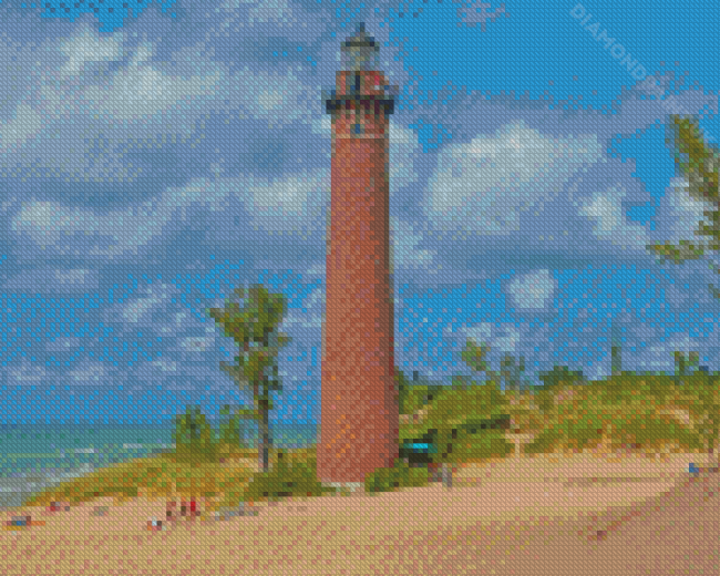 Silver Lake Michigan Lighthouse Diamond Painting