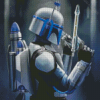 Star Wars Mandalorian Jango Fett Diamond Painting