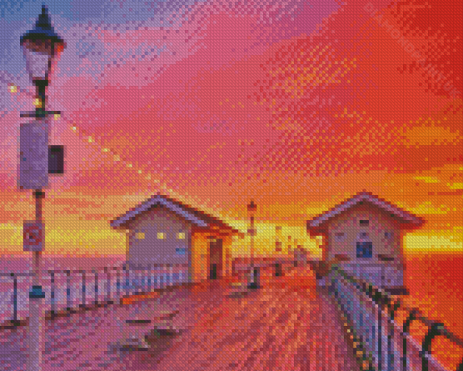 Sunset At Penarth Diamond Painting