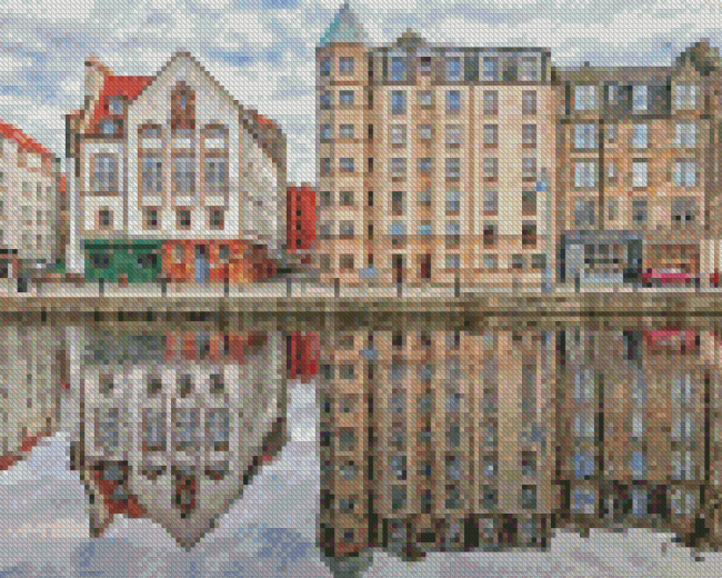 The Shore Leith Water Reflection Diamond Painting