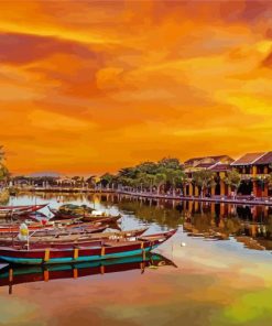 Vietnam Hoi An City At Sunset Diamond Painting