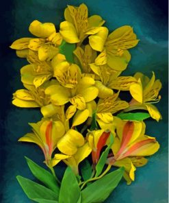 Yellow Alstroemeria Art Diamond Painting