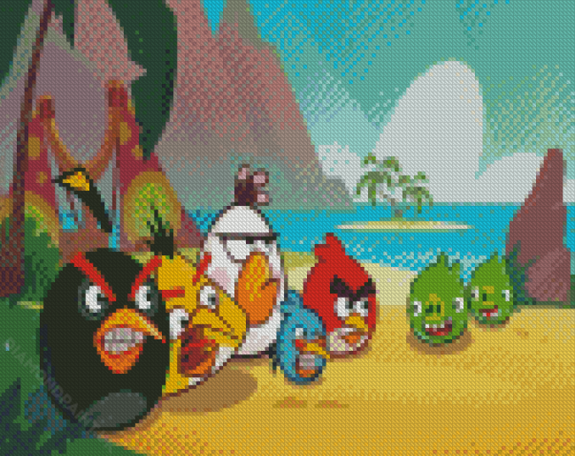 Aesthetic Angry Birds Diamond Painting