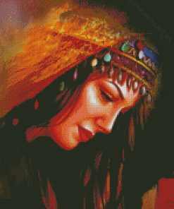 Aesthetic Arabic Woman Diamond Painting