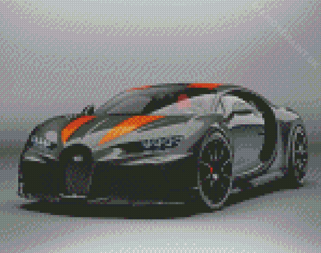 Black Bugatti Chiron Diamond Painting