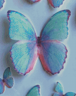 Blue Purple Iridescent Butterfly Diamond Painting