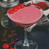 Cherry Cocktail Glass Diamond Painting