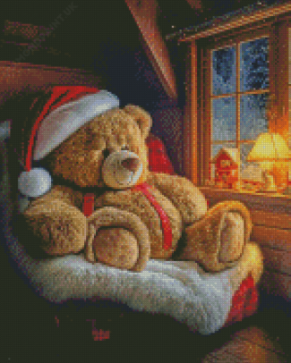 Christmas Teddy Bear Diamond Painting