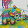 Colorful Elephants Baby Diamond Painting