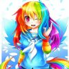 Girl Rainbow Diamond Painting
