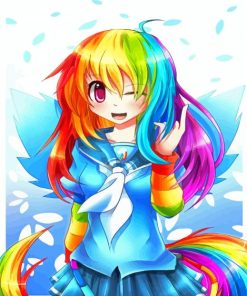 Girl Rainbow Diamond Painting