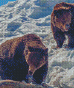 Mountain Bears Diamond Painting