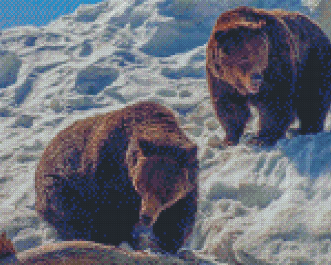 Mountain Bears Diamond Painting