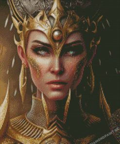 Powerful Golden Lady Diamond Painting