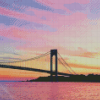 Verrazzano Narrows Bridge Silhouette Diamond Painting