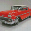 Red 1958 Chevy Impala Diamond Painting