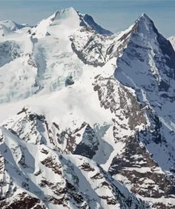 Snowy Mount Eiger Landscape Diamond Painting