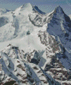 Snowy Mount Eiger Landscape Diamond Painting