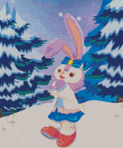 Stellalou Rabbit In Snow Diamond Painting