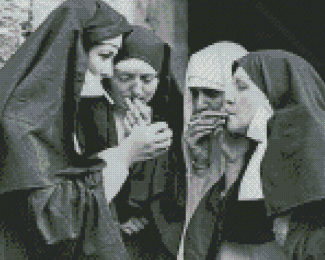Vintage Smoking Nuns Diamond Painting