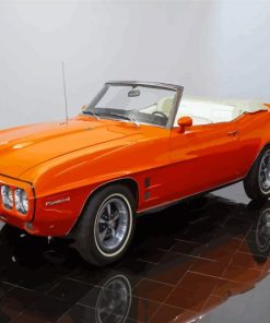 1969 Pontiac Firebird Orange Car Diamond Painting