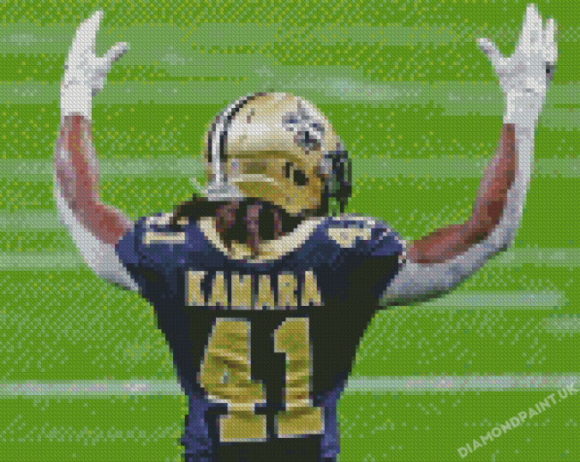 Alvin Kamara Player Back Diamond Painting