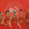 Atlanta Hawks Basketball Players Diamond Painting