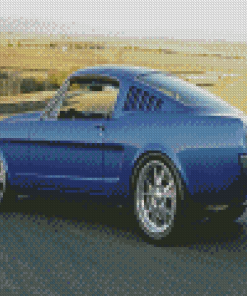 Blue Ford Mustang Diamond Painting